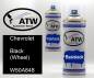 Preview: Chevrolet, Black (Wheel), W50A848: 400ml Sprühdose + 400ml Klarlack - Set, von ATW Autoteile West.